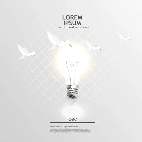 Light bulb background — Stock Vector