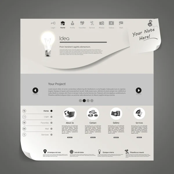 Design minimo del layout . — Vettoriale Stock