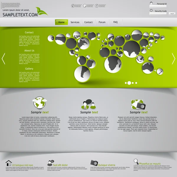 Website Template Design — Stock Vector