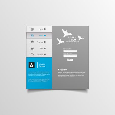 Web arayüzü şablonu tasarım.