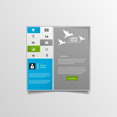 Web arayüzü şablonu tasarım.