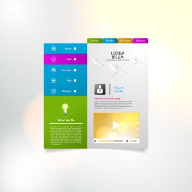 renkli web sitesi tasarım şablonu