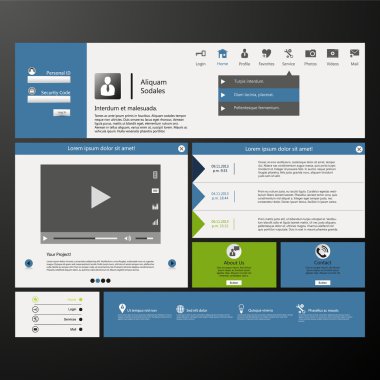 Kurumsal Web sitesi şablonu.