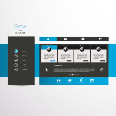 Web sitesi öğesi tasarım en az şablonu