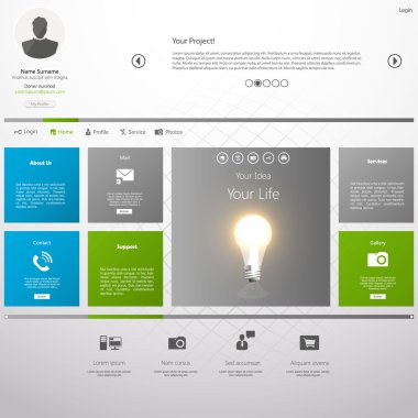 web sitesi şablonu tasarımı