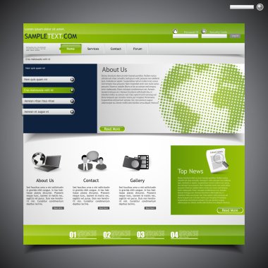 Yarı ton toprak küre ile eko Web sitesi