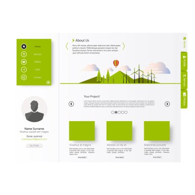 web sitesi şablonu tasarımı