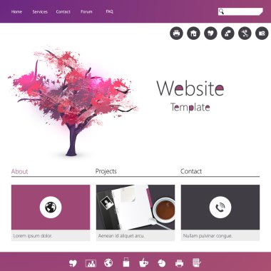 web sitesi şablonu tasarımı