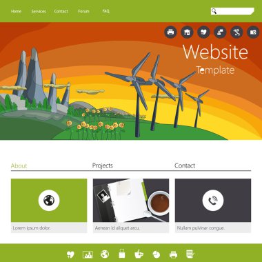 web sitesi şablonu tasarımı