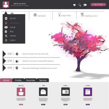 web sitesi şablonu tasarımı