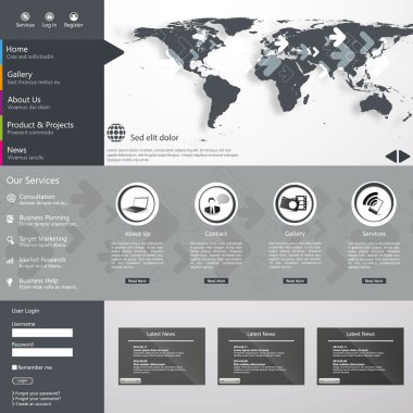 web sitesi şablonu tasarımı