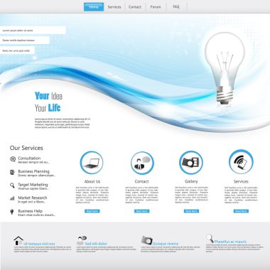 web sitesi şablonu tasarımı