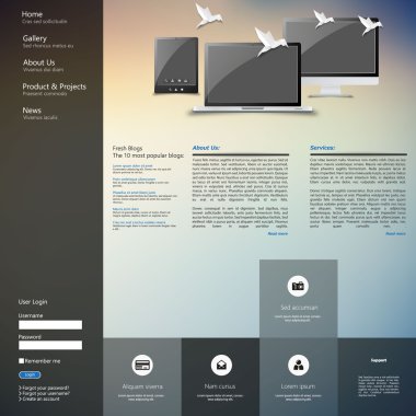 web sitesi şablonu tasarımı