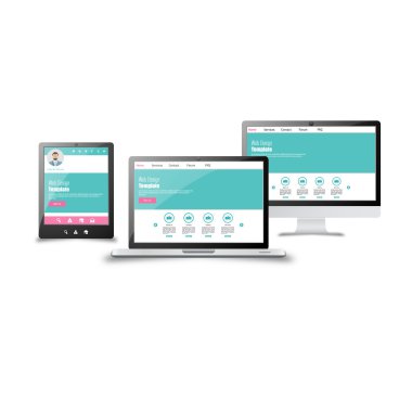 Web sitesi şablonları ekranda.