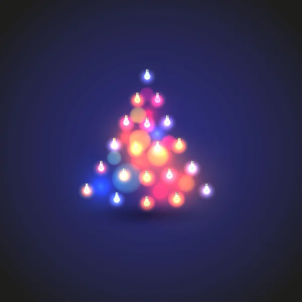 Λαμπερό χριστουγεννιάτικο δέντρο — Διανυσματικό Αρχείο