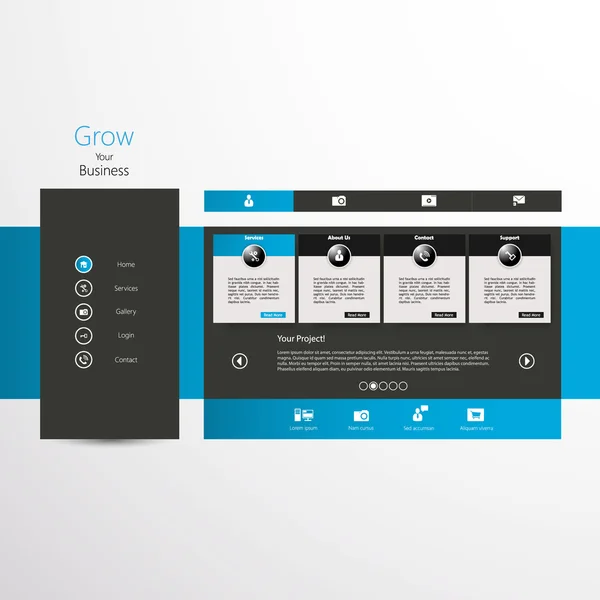Веб-дизайн и шаблон — стоковый вектор