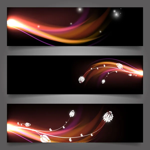 Abstract wavy banners. — Stock Vector