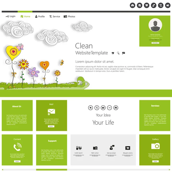 Diseño de plantilla web — Vector de stock