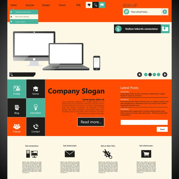 Diseño de plantilla web — Archivo Imágenes Vectoriales