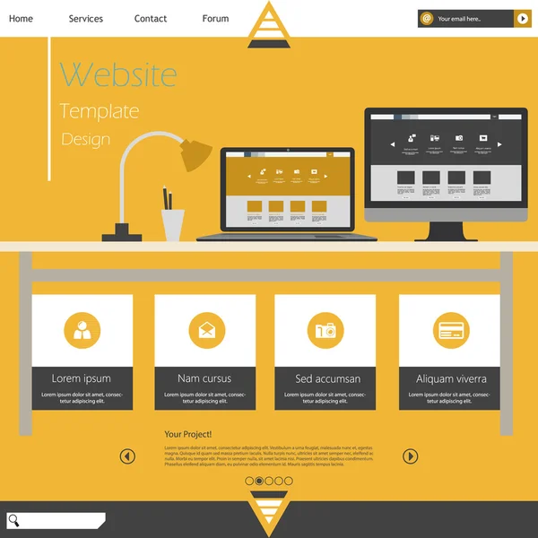 Website template ontwerp — Stockvector