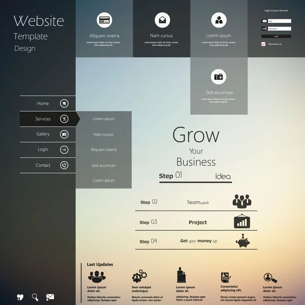 Веб-шаблон дизайну — стоковий вектор