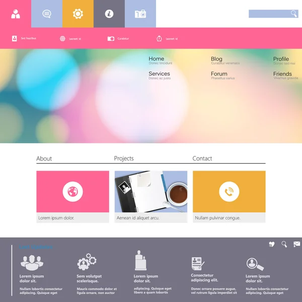 Utformning av webbplatsmall — Stock vektor
