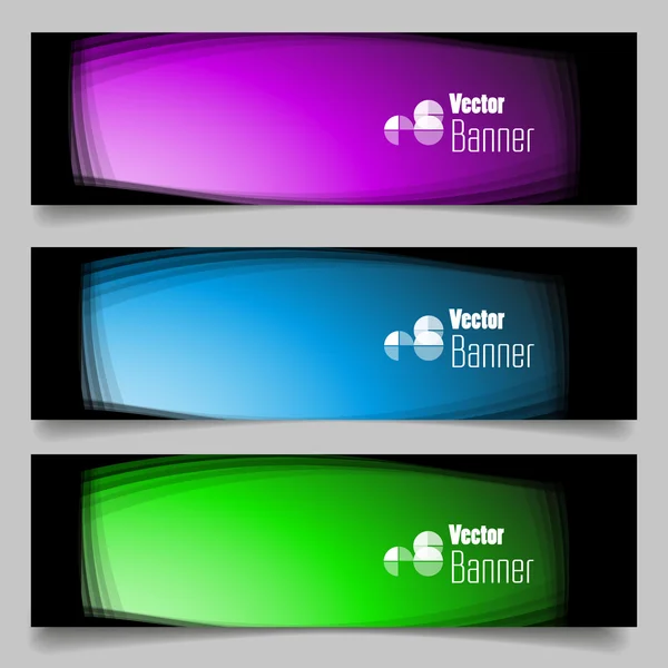 Abstract banner Set. — Stock Vector