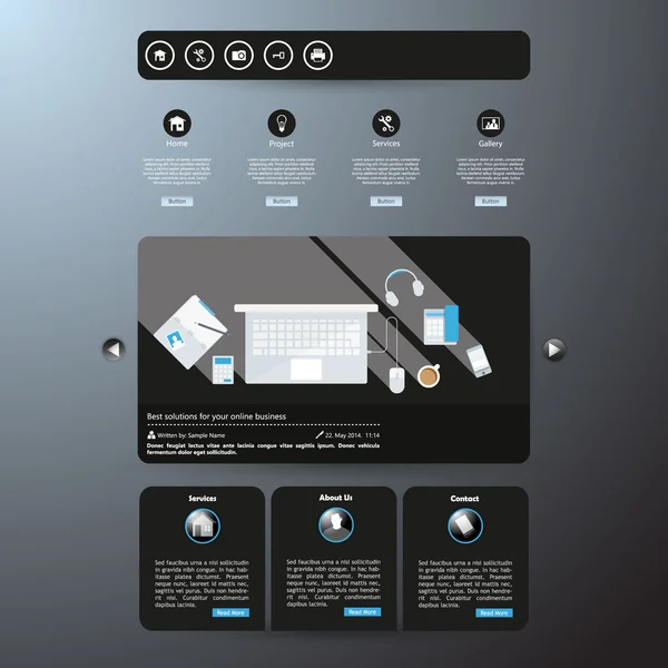 Diseño de plantilla web — Vector de stock