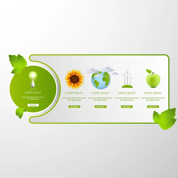 Eco ιστοσελίδα πρότυπο σχεδιασμού — Διανυσματικό Αρχείο