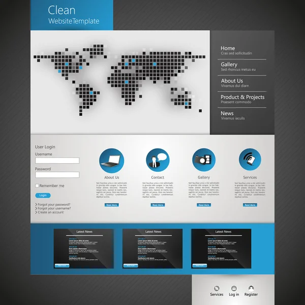 Diseño de plantilla web — Archivo Imágenes Vectoriales