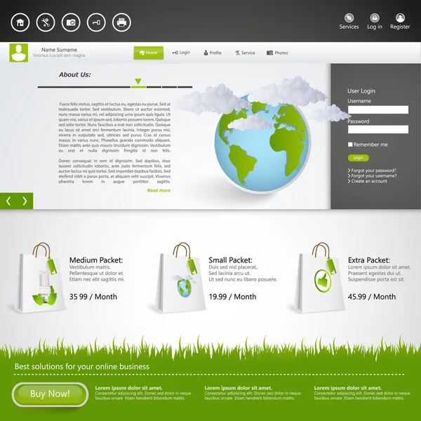 Diseño de plantilla web — Vector de stock