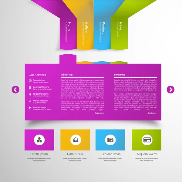 Diseño de plantilla web — Vector de stock