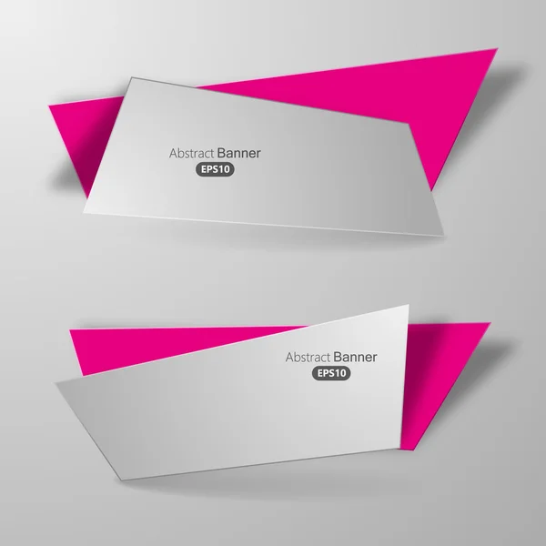 Origami banners set