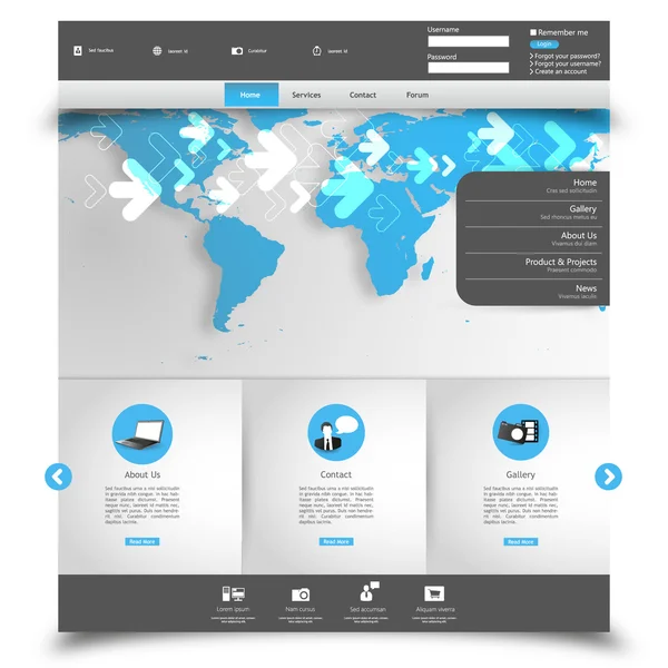 웹 템플릿 디자인 — 스톡 벡터
