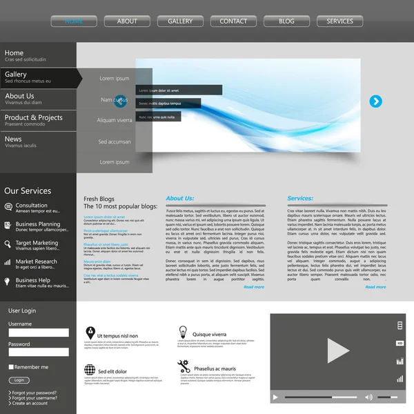 网站模板设计 — 图库矢量图片