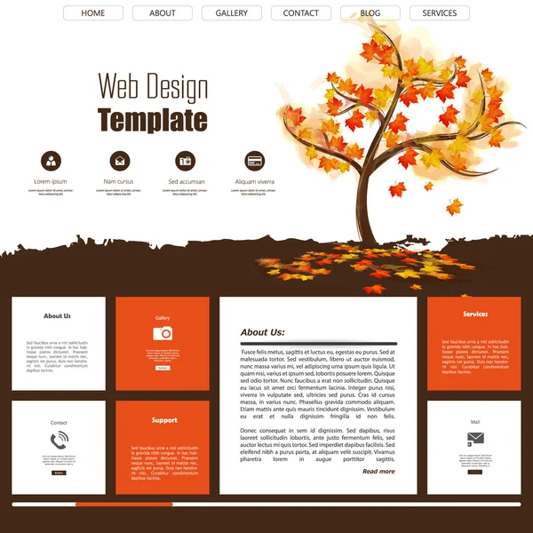 ウェブサイトのテンプレートデザイン — ストックベクタ