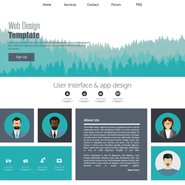 Website template ontwerp — Stockvector