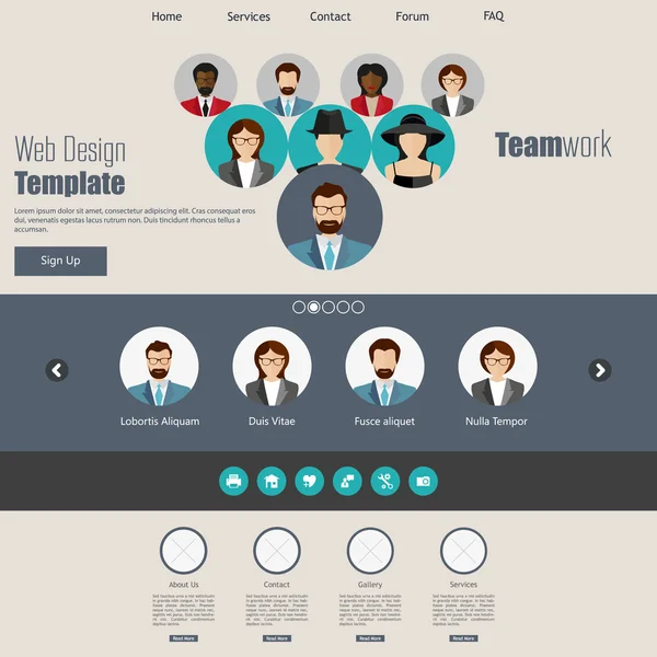 ウェブサイトのテンプレートデザイン — ストックベクタ