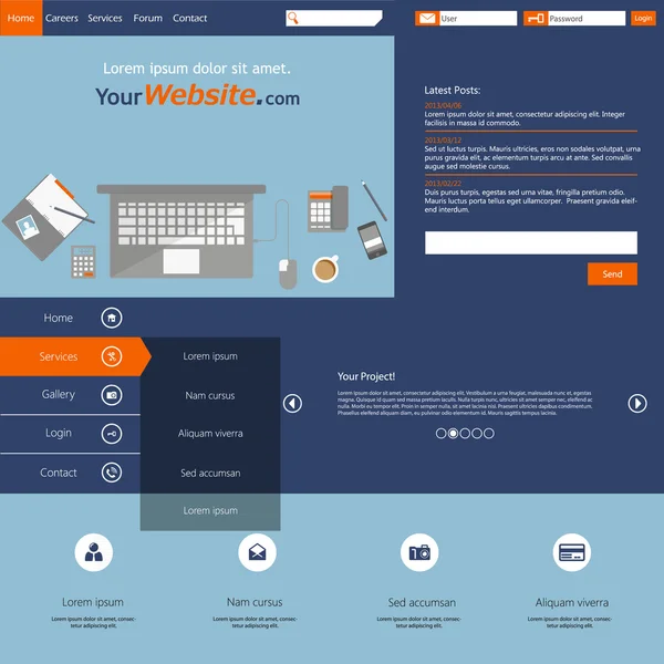 Návrh šablony webu Vektorová Grafika