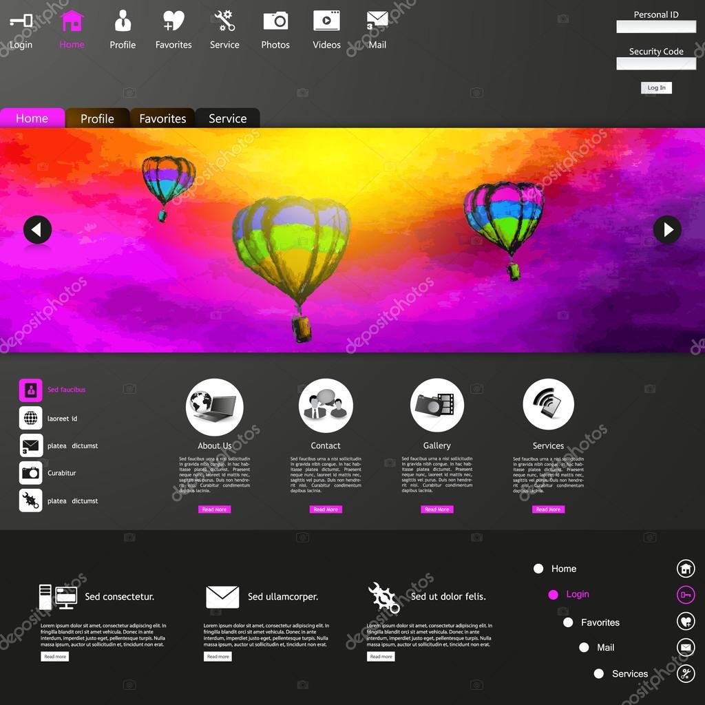 Стильный шаблон портфолио Стильный шаблон портфолио