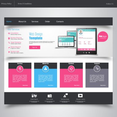 web sitesi şablonu tasarımı