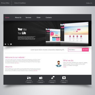 web sitesi şablonu tasarımı