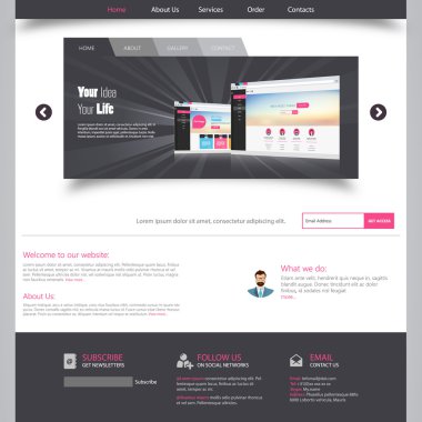 web sitesi şablonu tasarımı