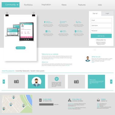 web sitesi şablonu tasarımı