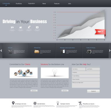 web sitesi şablonu tasarımı