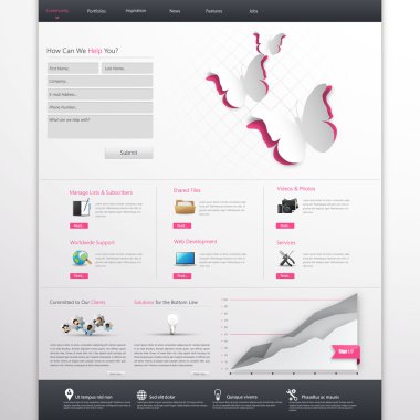 web sitesi şablonu tasarımı