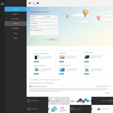 web sitesi şablonu tasarımı