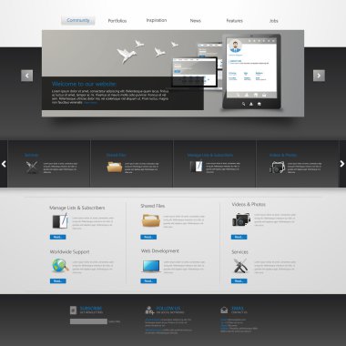 web sitesi şablonu tasarımı