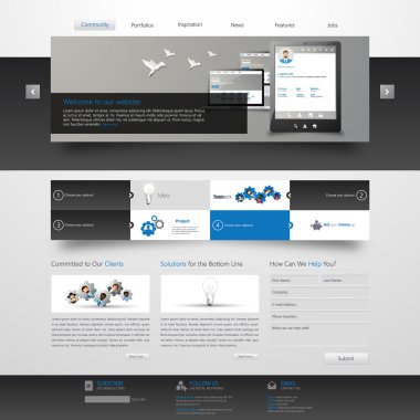 web sitesi şablonu tasarımı