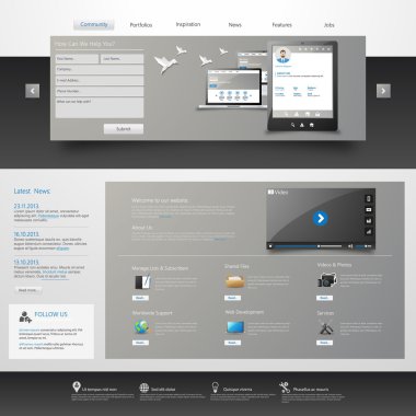 web sitesi şablonu tasarımı